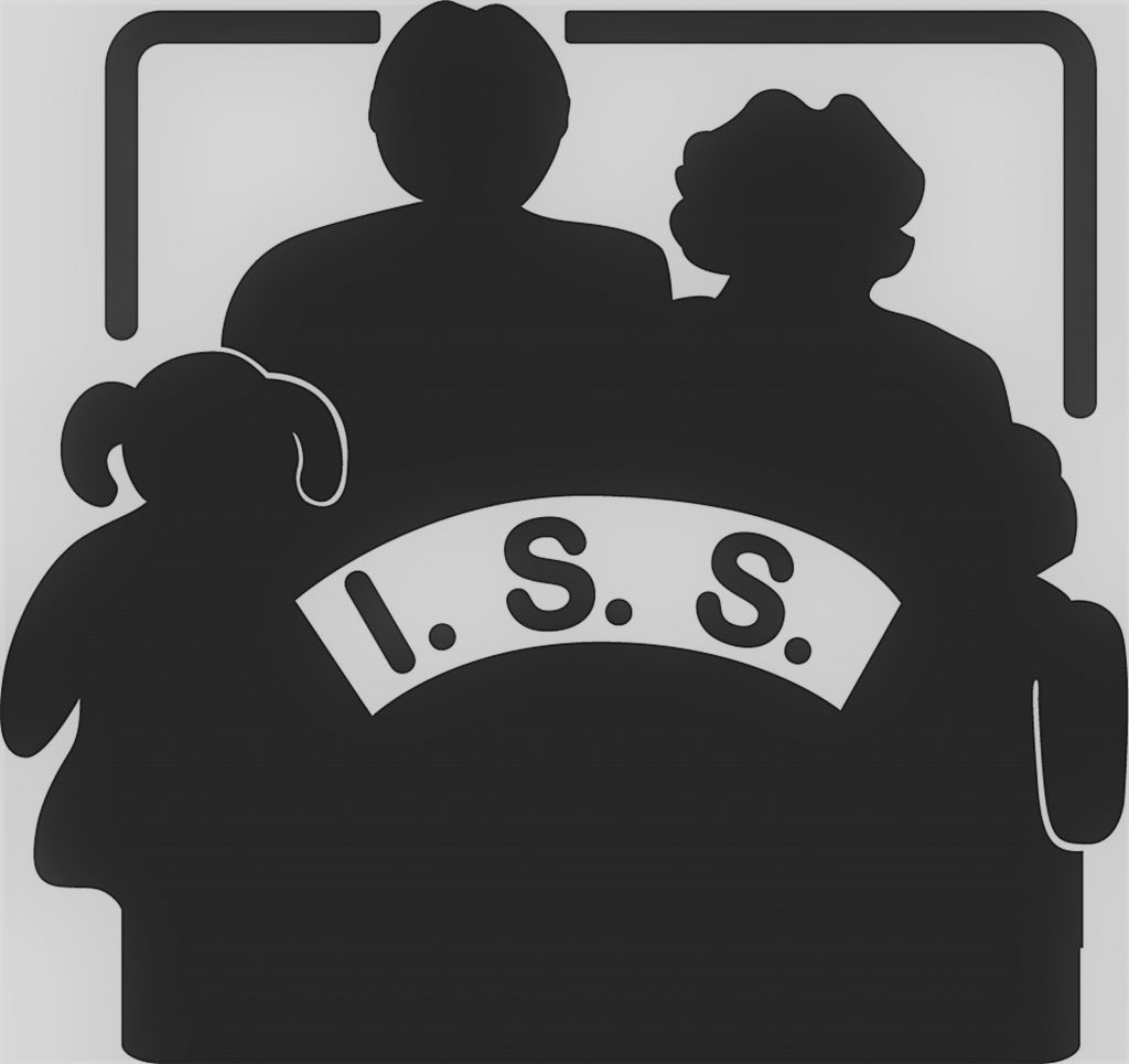 Immigrant Social Services, Inc., ISS logo in grayscale