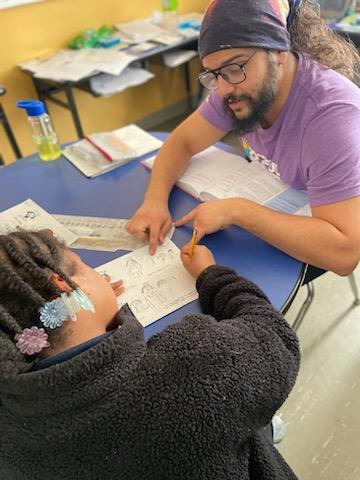 Joyful Readers tutor reading session