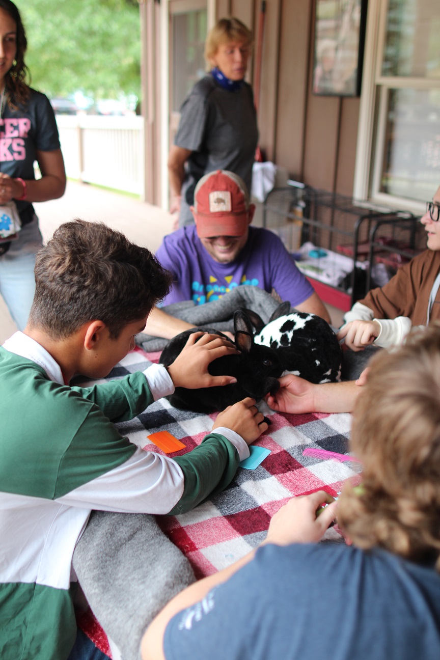 Arizona Camp Sunrise and Sidekicks Southwest Kids Cancer Foundation kids pet bunnies