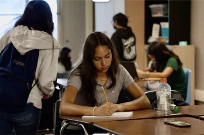 Oakland Genesis Academy student studying